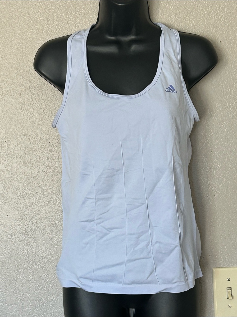 Adidas Women's Workout Gym Athleisure Y2K Sccopneck Racerback Tank Top Sz S